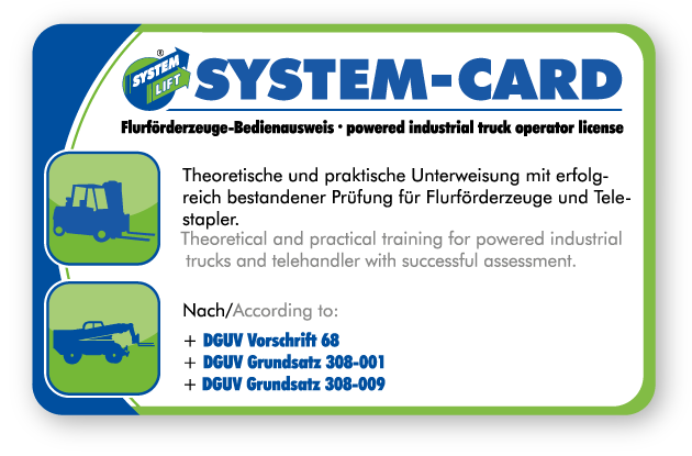 BESL GmbH SYSTEM-CARD Flurförderzeuge